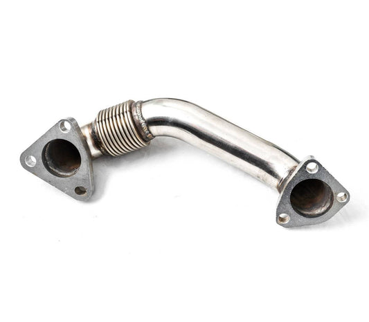 Rudy's Polished Bolt-On Passenger Side Up-Pipe For 2001-2004 GM 6.6L LB7 Duramax