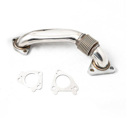 Rudy's Polished Bolt-On Passenger Side Up-Pipe For 2001-2004 GM 6.6L LB7 Duramax