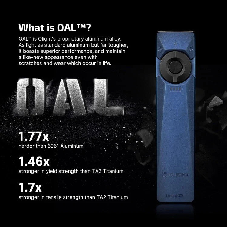 OLIGHT ARKFELDULTRA3RNBCW Arkfeld Ultra 3-in-1 EDC Flashlight with O-aluminum Material  Color - Navy Blue NW(4000K~5000K)