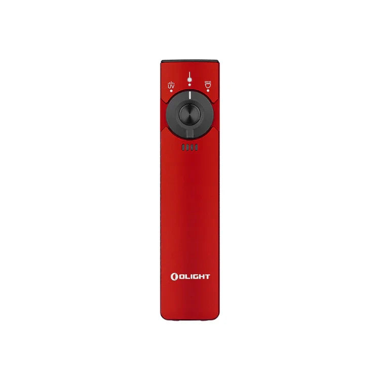 OLIGHT ARKFELDPRO3RRDCWV3RGL Arkfeld Pro Flat EDC Flashlight with LED Light UV and Laser - Red