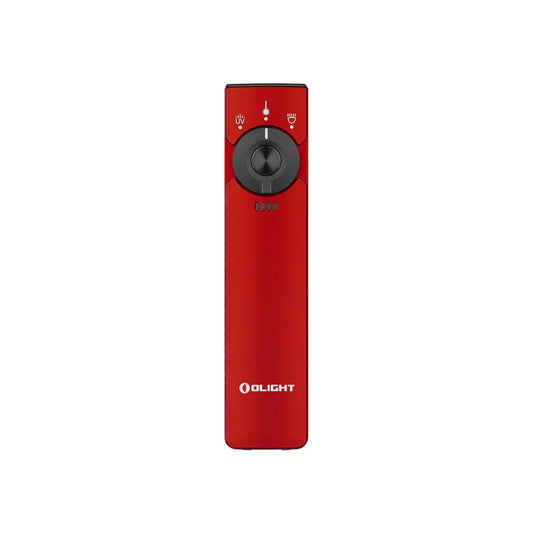 OLIGHT ARKFELDPRO3RRDCWV3RGL Arkfeld Pro Flat EDC Flashlight with LED Light UV and Laser - Red